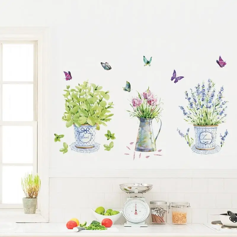 LumiParty DIY 60*90 см водонепроницаемые ПВХ наклейки на стену домашний Декор цветочные