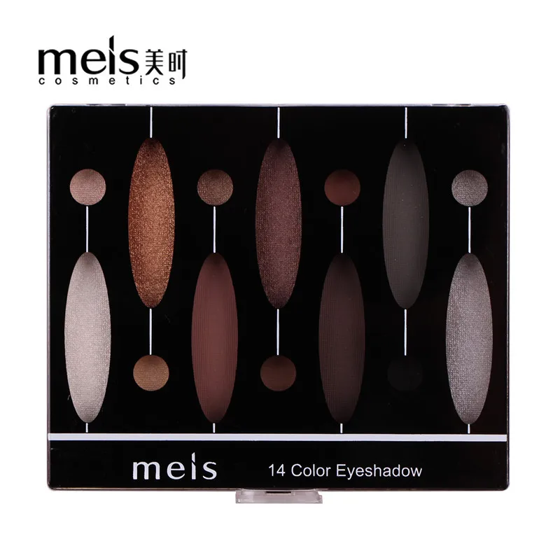 MEIS beauty глазурованные 14 цветов обнаженные Сияющие тени для век Палитра Макияж блеск пигмент дымчатые тени для век Палитра водостойкая косметика - Цвет: 4