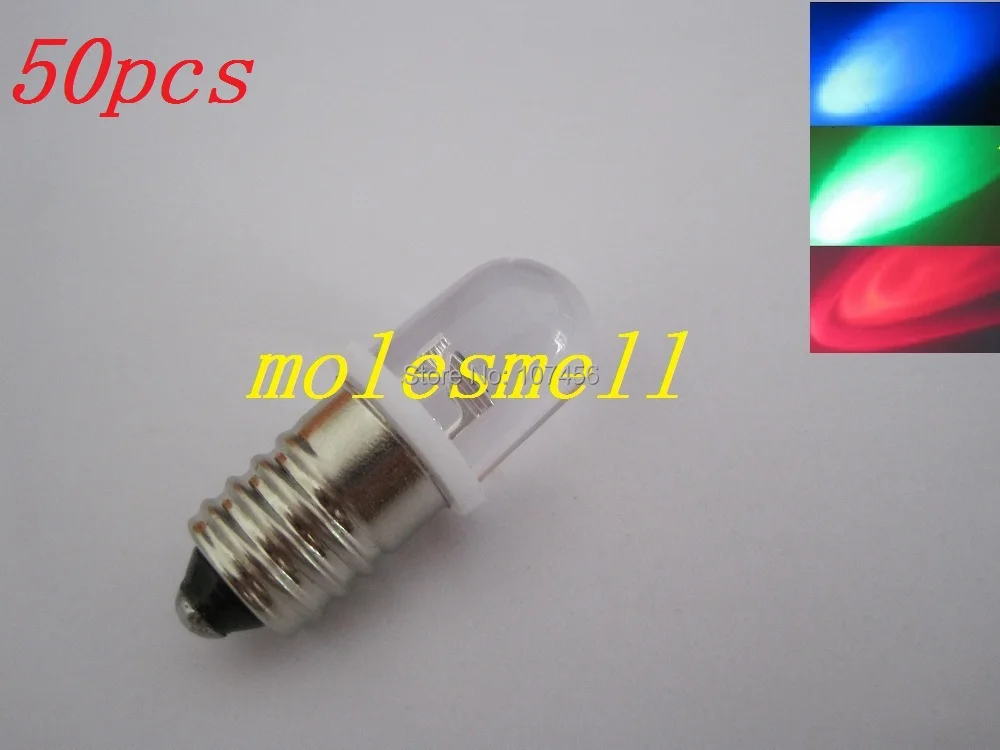 Бесплатная доставка 50 шт. rgb E10 3V Led водная прозрачная Светодиодная лампа