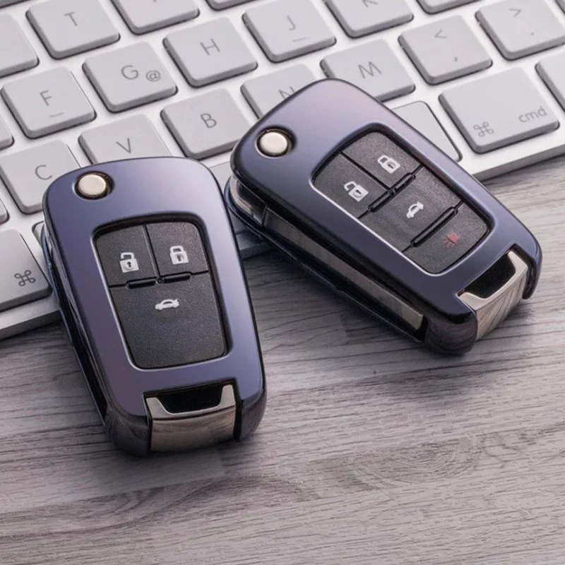 A- Black Мягкий чехол для ключей из ТПУ с покрытием для Chevrolet Cruze Aveo Trax Opel Astra Corsa Meriva Zafira Antara J Mokka Buick - Название цвета: A- Black