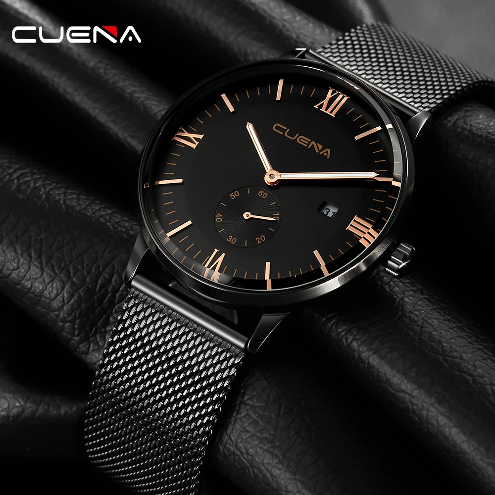 CUENA Relogio Masculino Men Watch Fashion Quartz Clock Watches Business Waterproof Sport Top Brand Male Wrist | Наручные часы
