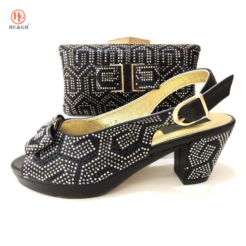 Новый 2018 голубой итальянская женская обувь и сумки чтобы соответствовать