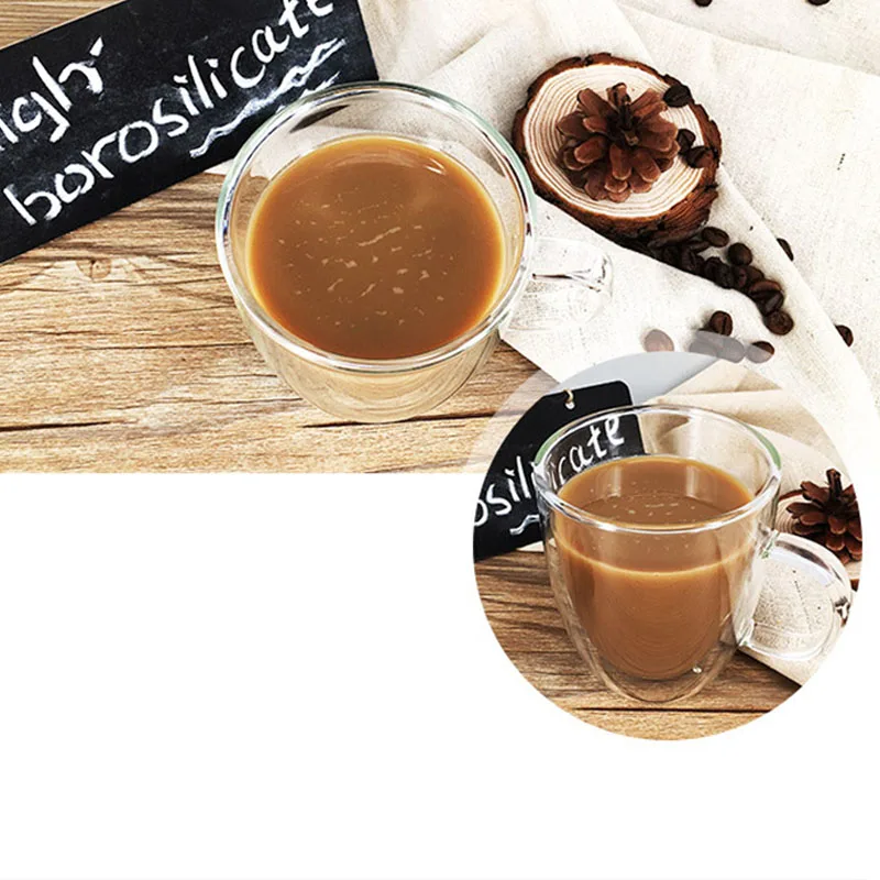 Новая кофейная кружка с двойными стенками 350 мл кофейные чашки для молока и чая