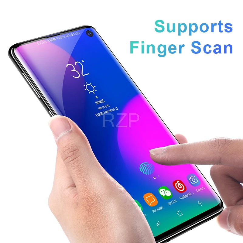 RZP 9D изогнутый полный протектор экрана для Samsung Galaxy S7 edge S8 S9 S10 Plus S10e + TPU пленка (не