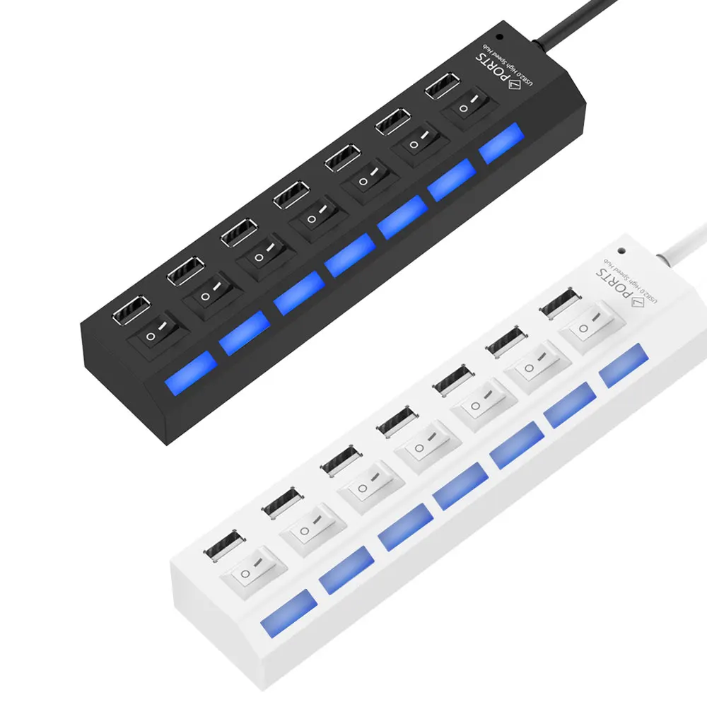 7 Порты и разъёмы Micro usb хаб 2 0 USB разветвитель для планшет ноутбук компьютер