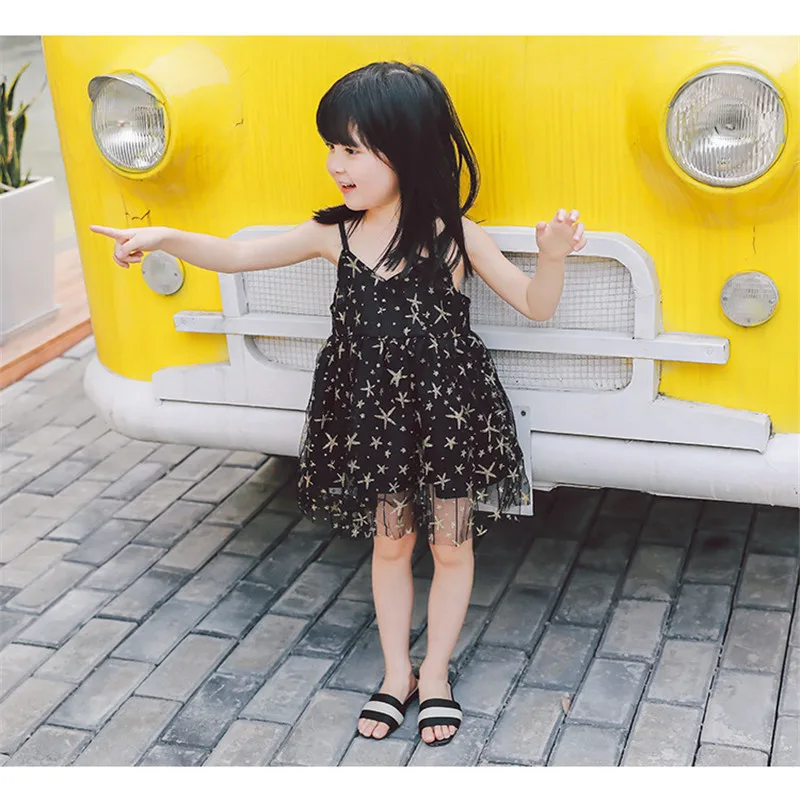 LILIGIRL 2019 модное пляжное платье для девочек Детский костюм без рукавов с принтом