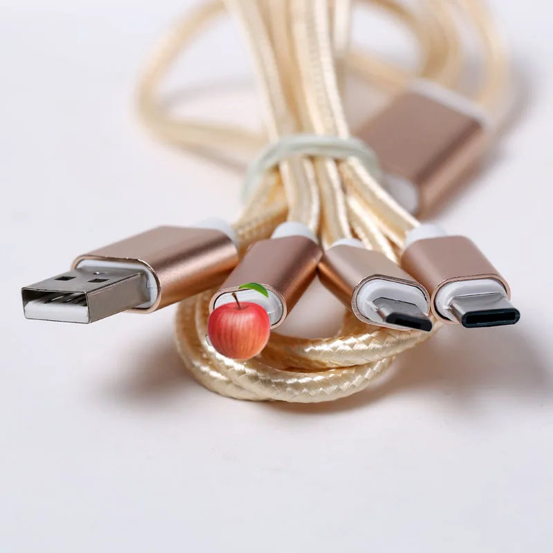 Three-In One линия передачи данных для Android Apple Type-c мобильный телефон