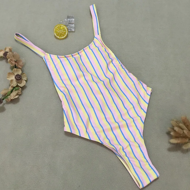Комплект бикини из двух предметов с принтом в полоску 2018 новый дизайн пуш ап