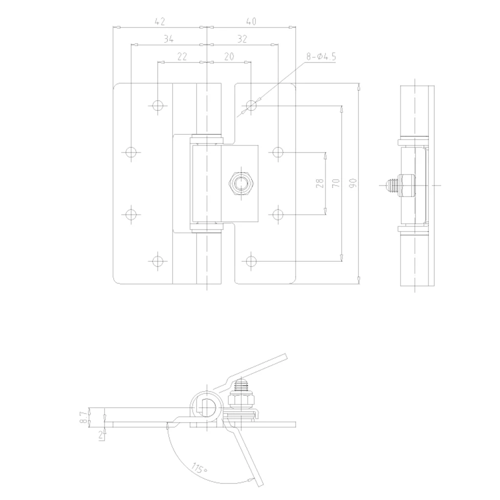 Stainless Steel Marine Boat Cast Square Deck Hinge Door Accessories | Автомобили и мотоциклы