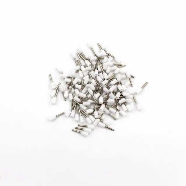 Белый 1000pcs/Pack Insulated Cord End Terminal Crimp E0508 1008 1508 7508 2508 Pressure Terminal Ferrules Crimping Terminals Tubular - Цвет: Белый