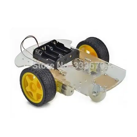 Goedkoop Hoge Kwaliteit 2WD Motor Smart Robot Tracing Auto Chassis Snelheid Encoder Kit Batterij Box Voor Arduino
