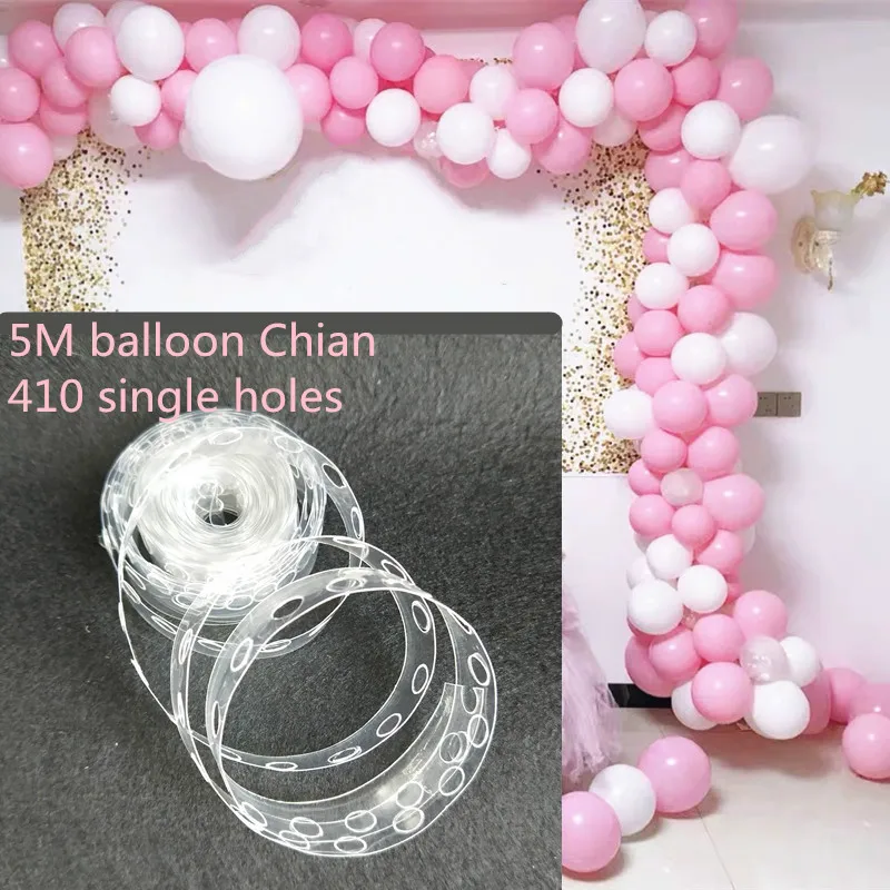 5Mballoonchain1 7/11 пробки держатель воздушных шаров колонна-подставка прозрачный пластиковый шар палочка День Рождения украшения Детские свадебные шары Декор сувениры - Color: 5Mballoonchain1