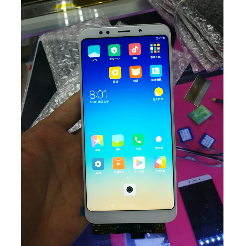 Черный/белый 6 0 дюймов для Xiaomi Redmi 5 плюс/Redmi Note Глобальный ЖК дисплей + Сенсорный