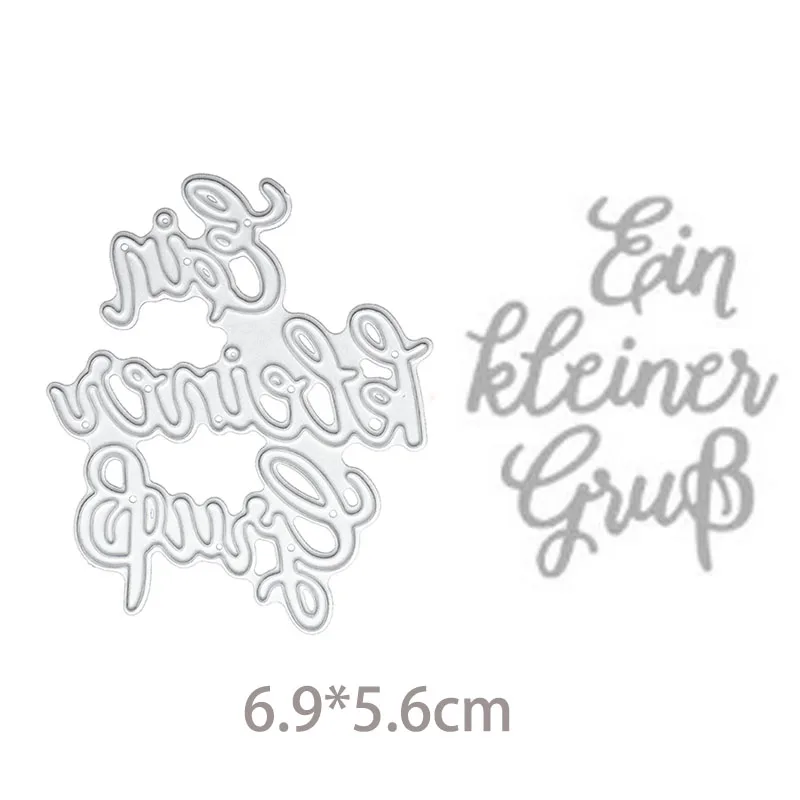 80921 Немецкий Deutsch слова металла резки штампы DIY вырубной трафарет декоративный Скрапбукинг карточные трафареты шаблон - Цвет: 80921