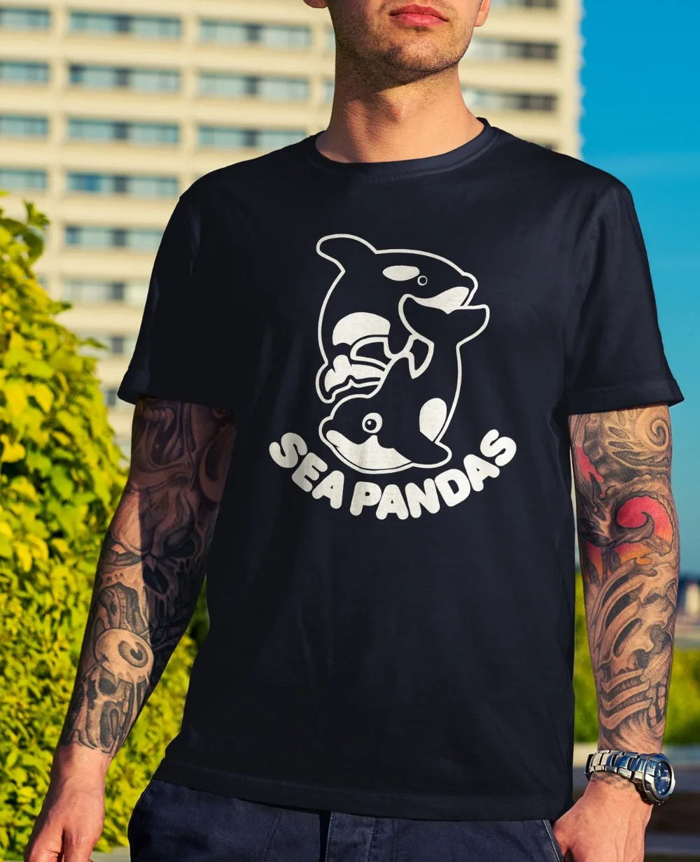 

Fashion Brand T Shirts Men Summer Print Casual T-Shirt Men Brand Mens Sea Panda T-Shirt Cool Tops
