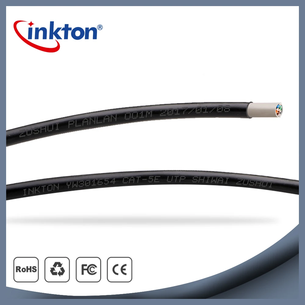 Inkton Высокое качество Открытый водонепроницаемый UTP кабель Cat5e Ethernet Rj45 черный