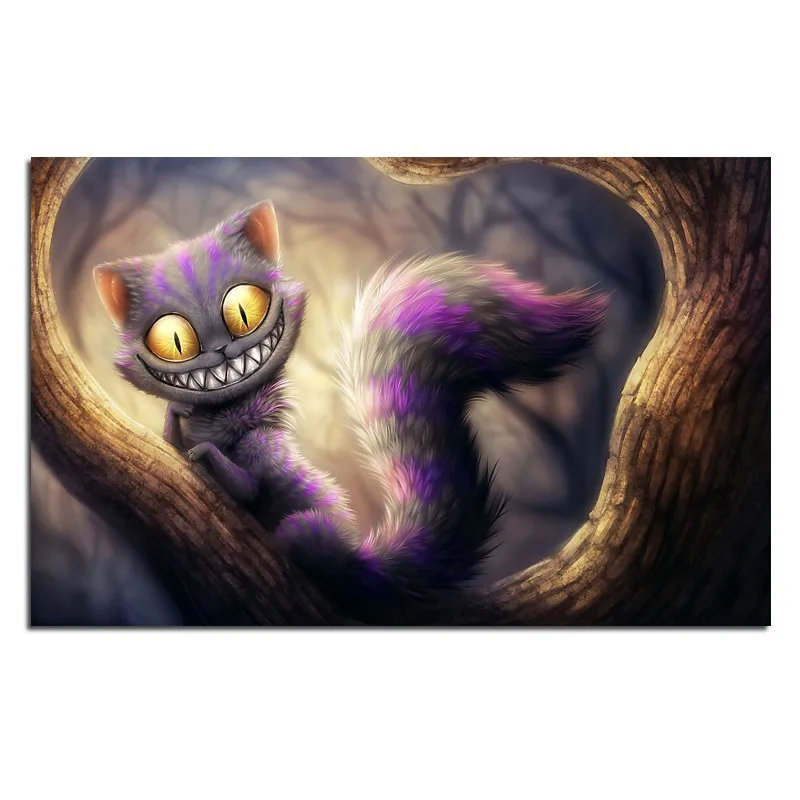 YIKEE Cheshire кошка Алмазная картина полностью квадратная/круглая дрель вышивка
