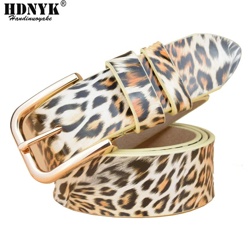 Женские кожаные ремни с лисьим узором эксклюзивные дизайнерские золотистого