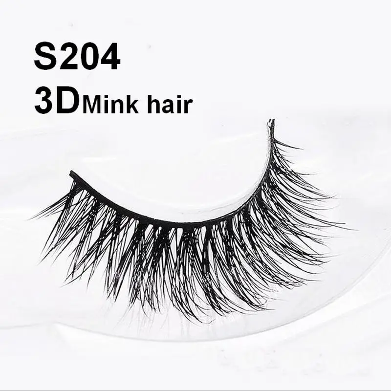 3D Mink Eyelash Real Handmade Crossing Lashes Individual Strip Thick Lash Fake Eyelashes S204 | Красота и здоровье