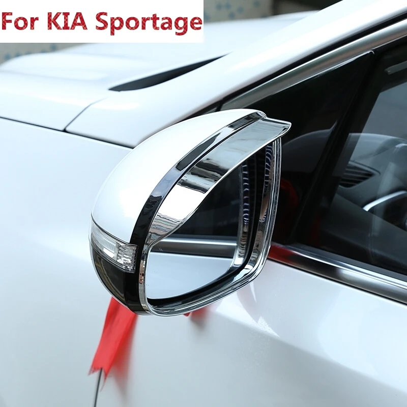 Новый ABS хром зеркало заднего вида Дождь Крышка для бровей отделка Авто Стайлинг