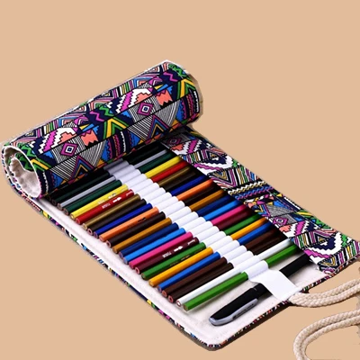 Пенал тканевый с 36 отверстиями чехол для карандашей и в национальном стиле