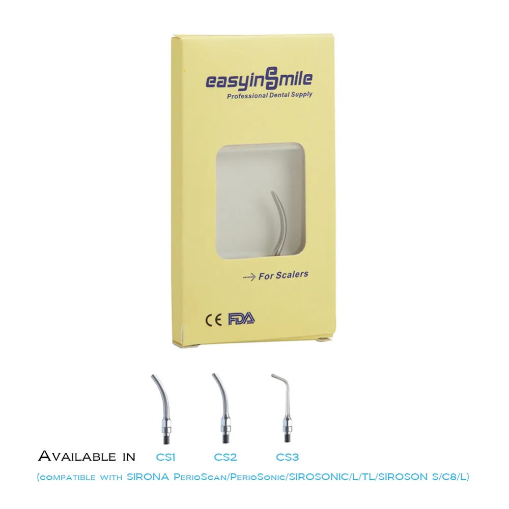 

10pcs Easyinsmile Dental Ultrasonic Scaler Tips Remove Crowns CS1 CS2 CS3 Prosthetics Multiple size compatible with SIRONA