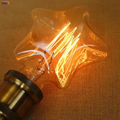 IWHD Star ампулы Эдисон лампы E27 40W промышленный Настенный декор Винтаж лампа