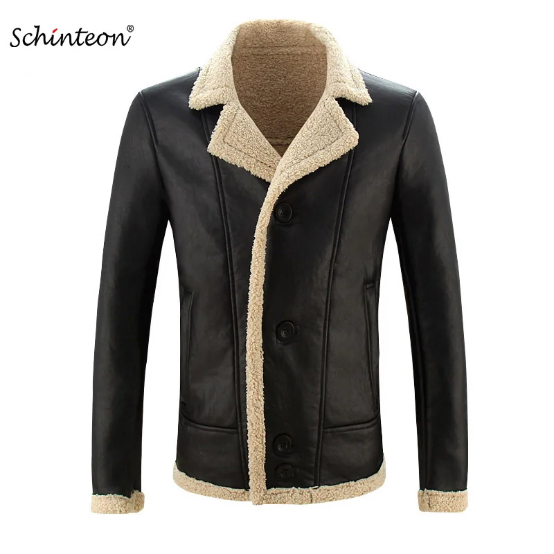 Мужская кожаная куртка теплая зимняя с мехом из овчины 2018|men leather jacket|leather jacketleather