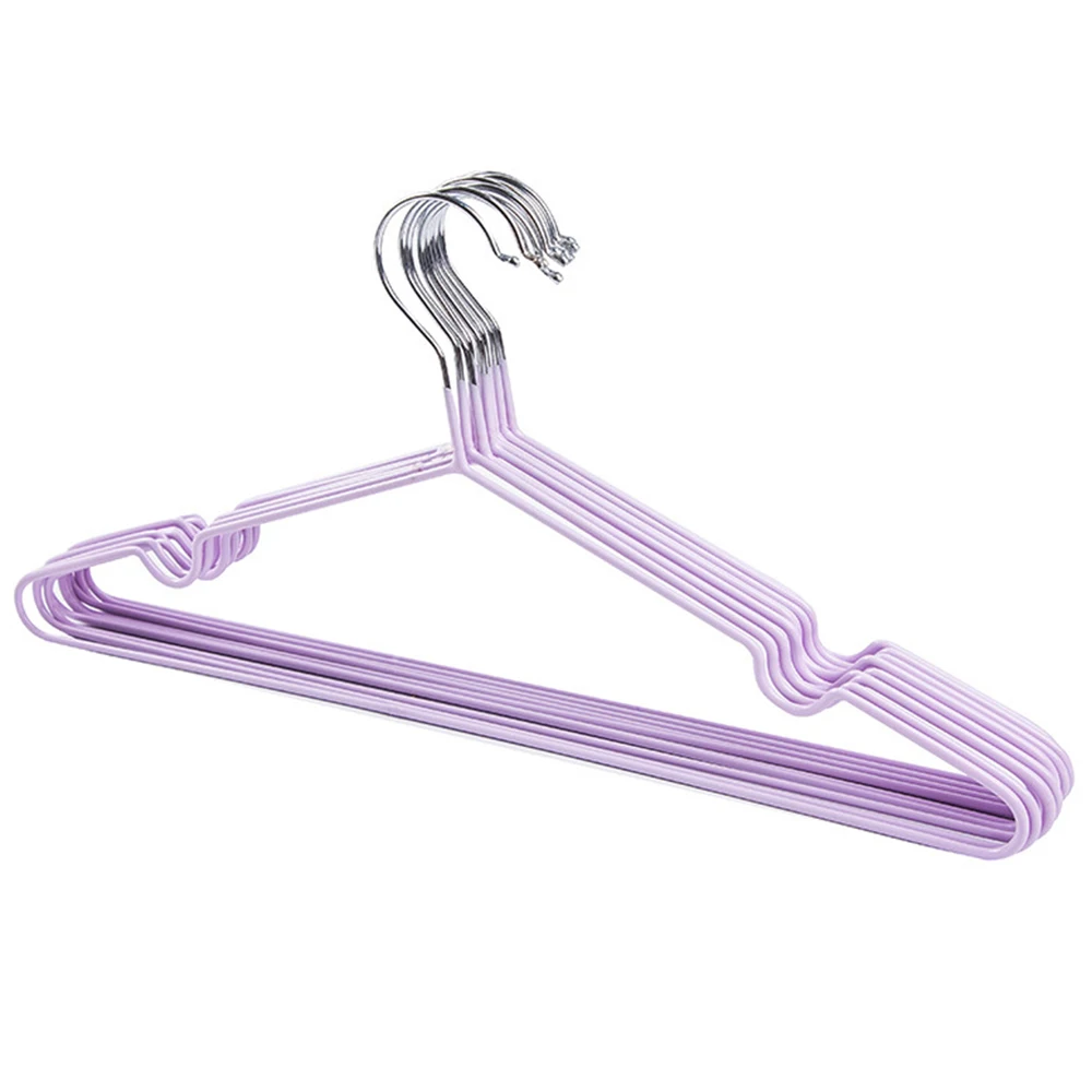 Purple Stainless Steel Durable Garment Rack Hook Wardrobe Organizer Adult Clothes Coat T Shirt Pants Drying Hanger Laundry Rack - Цвет: Purple