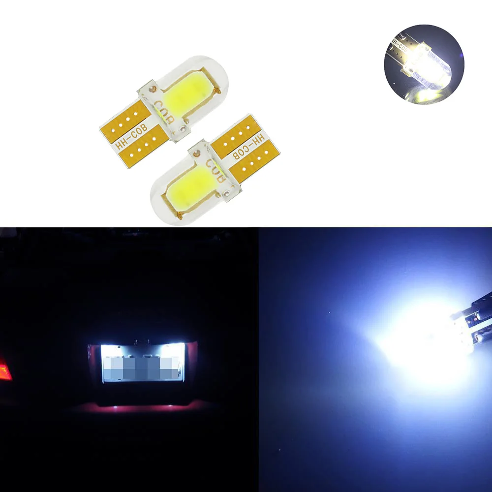 

10pcs T10 width light LED W5W COB silicone waterproof Parking Bulb Auto Wedge Clearance Lamp crystal light license plate light