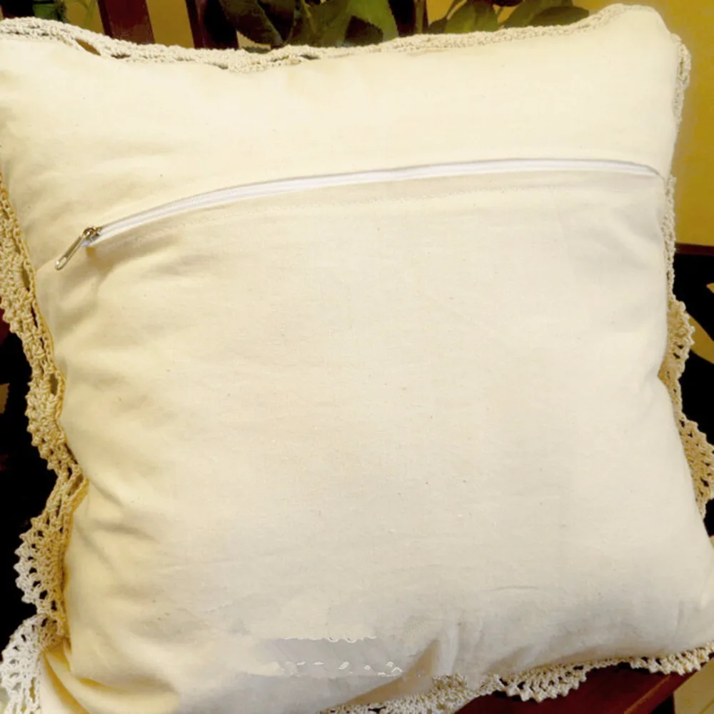 100% Cotton HandMade Crochet Cushion Cover Pillow 40 x40 cm Vintage Floral Hand knitting Pastoral | Дом и сад