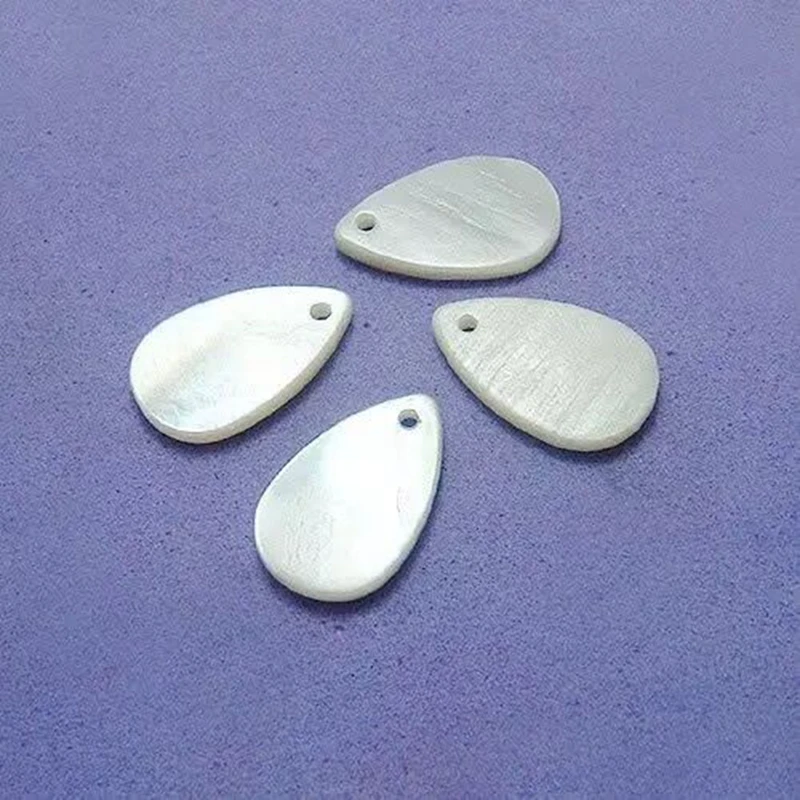 

40pcs white shell drop shape diy earring necklace decoration 20*13mm
