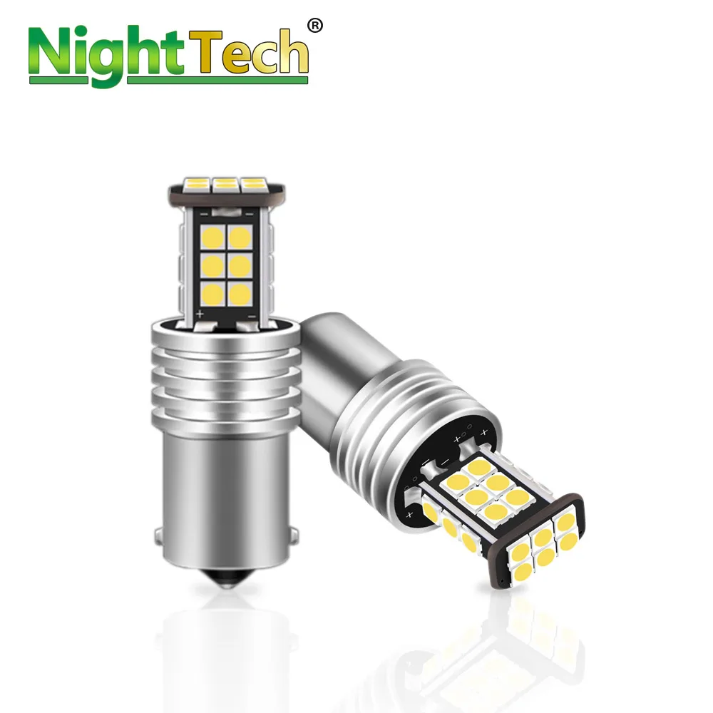 2 шт. p21w светодиодный 1156 ba15s лампы 1600Lm сигнала поворота Обратный Стоп R5W 3030 SMD