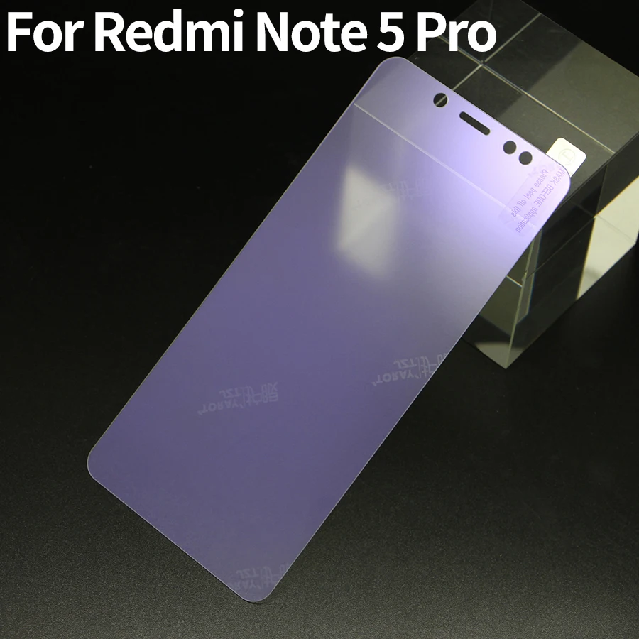 Anti UV Фиолетовый Синий Матовый Экран протекторы для Xiaomi Mi Redmi 5 Пульс Примечание pro