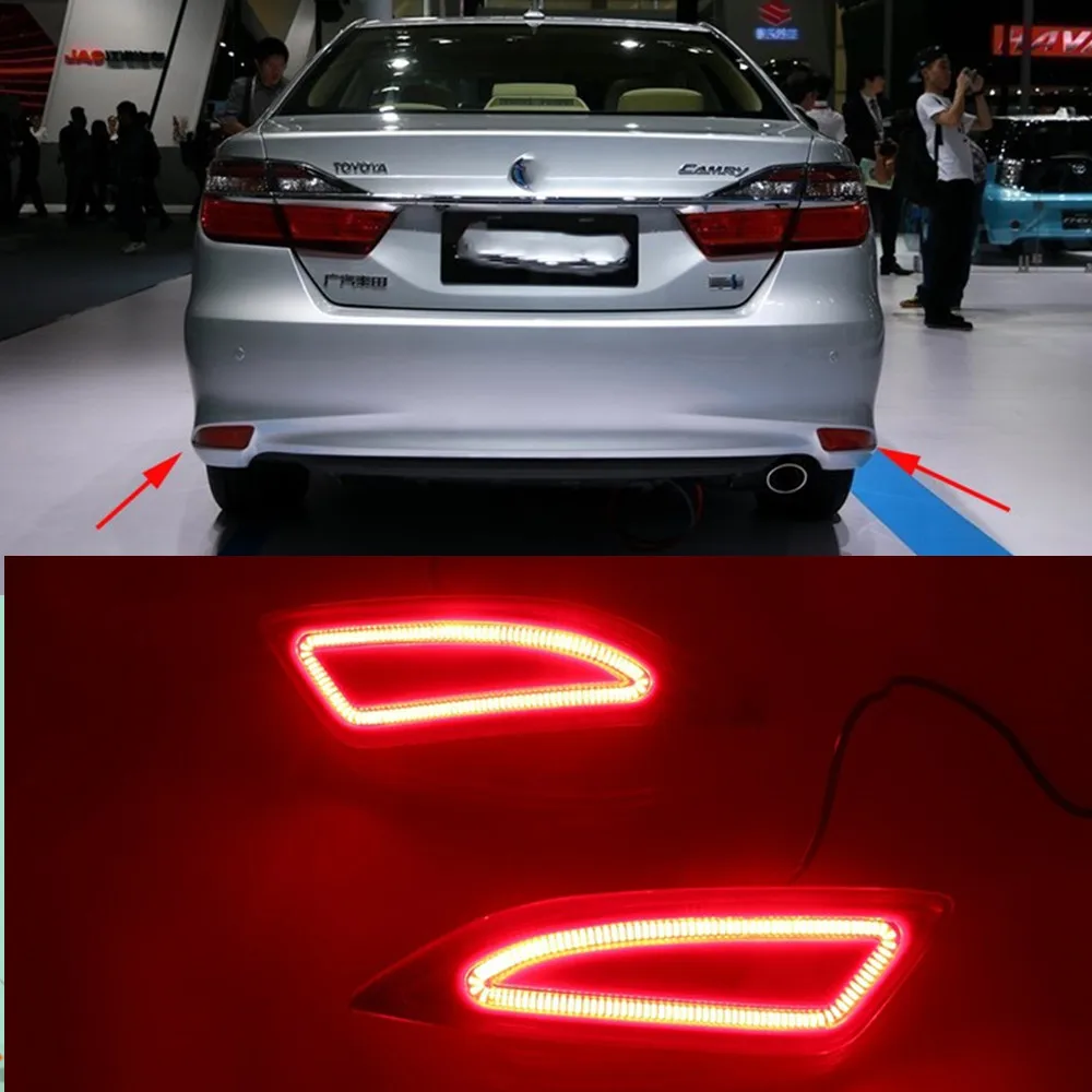 CSCSNL 1 комплект для Toyota Camry 2015 2016 Автомобильный светодиодный задний бампер