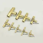 Т-образный латунный штуцер для труб, 3 коннектора для 4 мм, 5 мм, 6 мм, 8 мм, 10 мм, 12 мм, 16 мм, 19 мм, медный шланг, фитинги для водяной трубки в виде пагоды