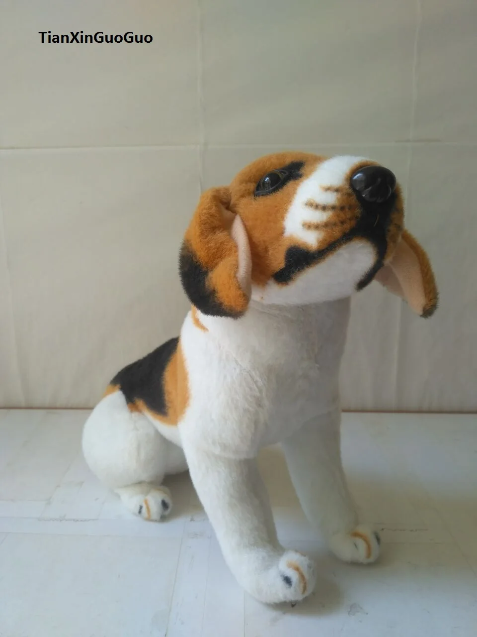 

about 30cm squatting beagle dog plush toy soft doll Christmas gift b1789