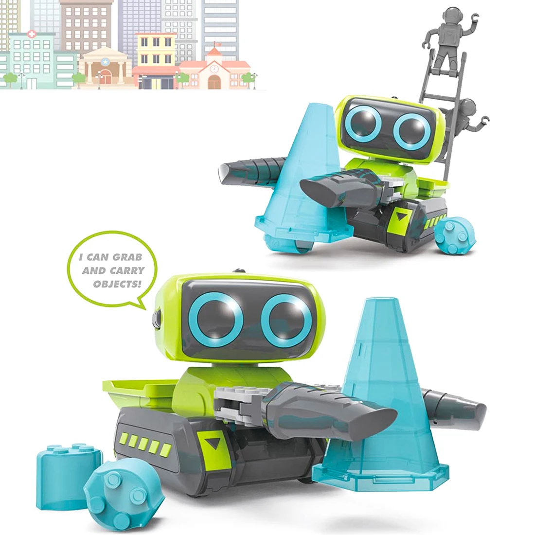 Умный программируемый RC робот инженерный вилочный погрузчик RC комнатная игрушка с светильник и музыкой для детей