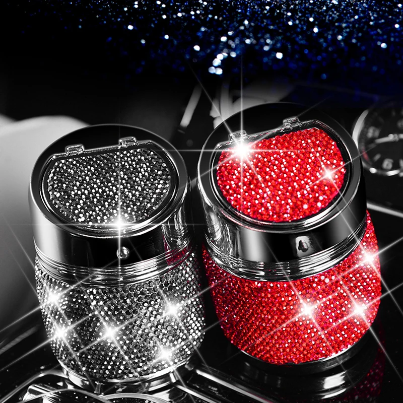 Хрустальные стразы автомобильная пепельница портативный держатель для чашки