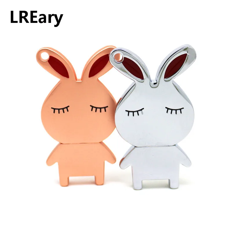 Usb флеш накопитель с металлическим рисунком кролика 4 ГБ 8 16 32 64 128 м|USB