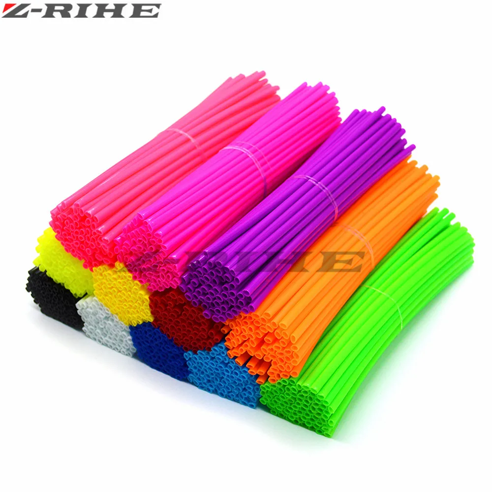 

Universal Motorcycle Wheel Rim Spoke Skins Covers Wrap Decor Protector Kit for Kawasaki KX250F KX250 KX450F KLX450R KX250F