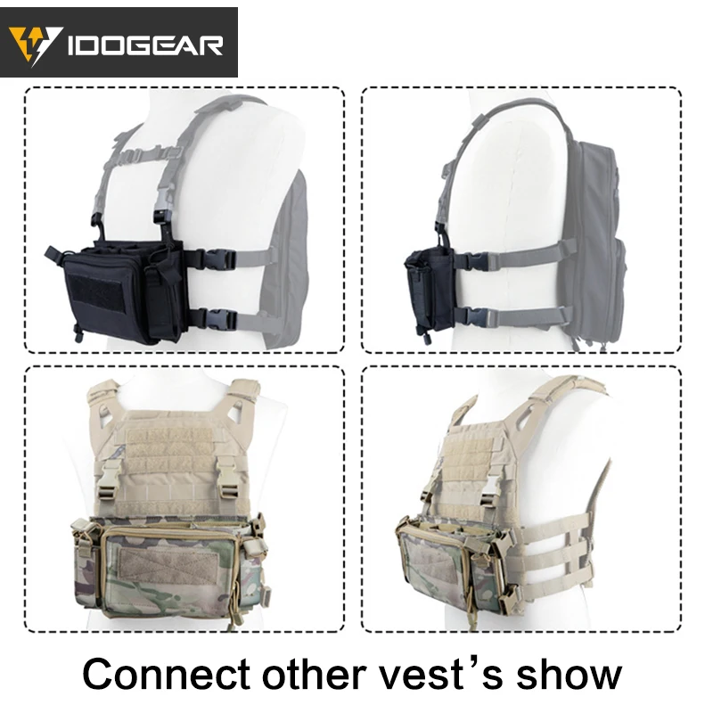 IDOGEAR тактическая Грудь Rig D3CR пластина Перевозчик жилет Cordura страйкбол военная