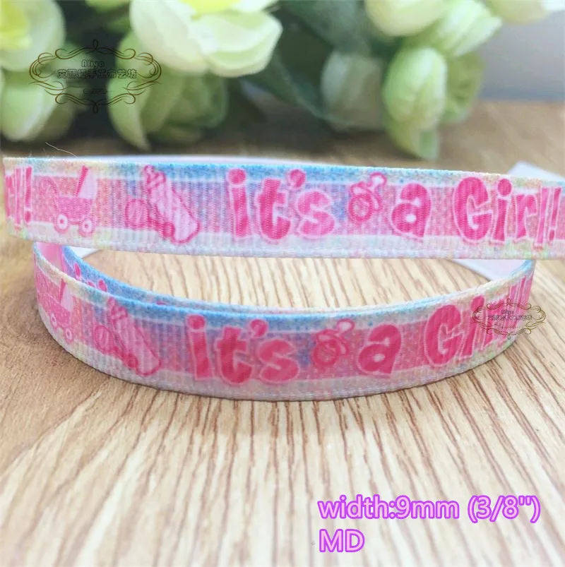 style 3(9mm width) 20 стилей на выбор, 10 ярдов, качественная лента с принтом в виде корсажных лент для мальчиков и девочек, подарочная упаковка одежды с бантом - Цвет: style 3(9mm width)