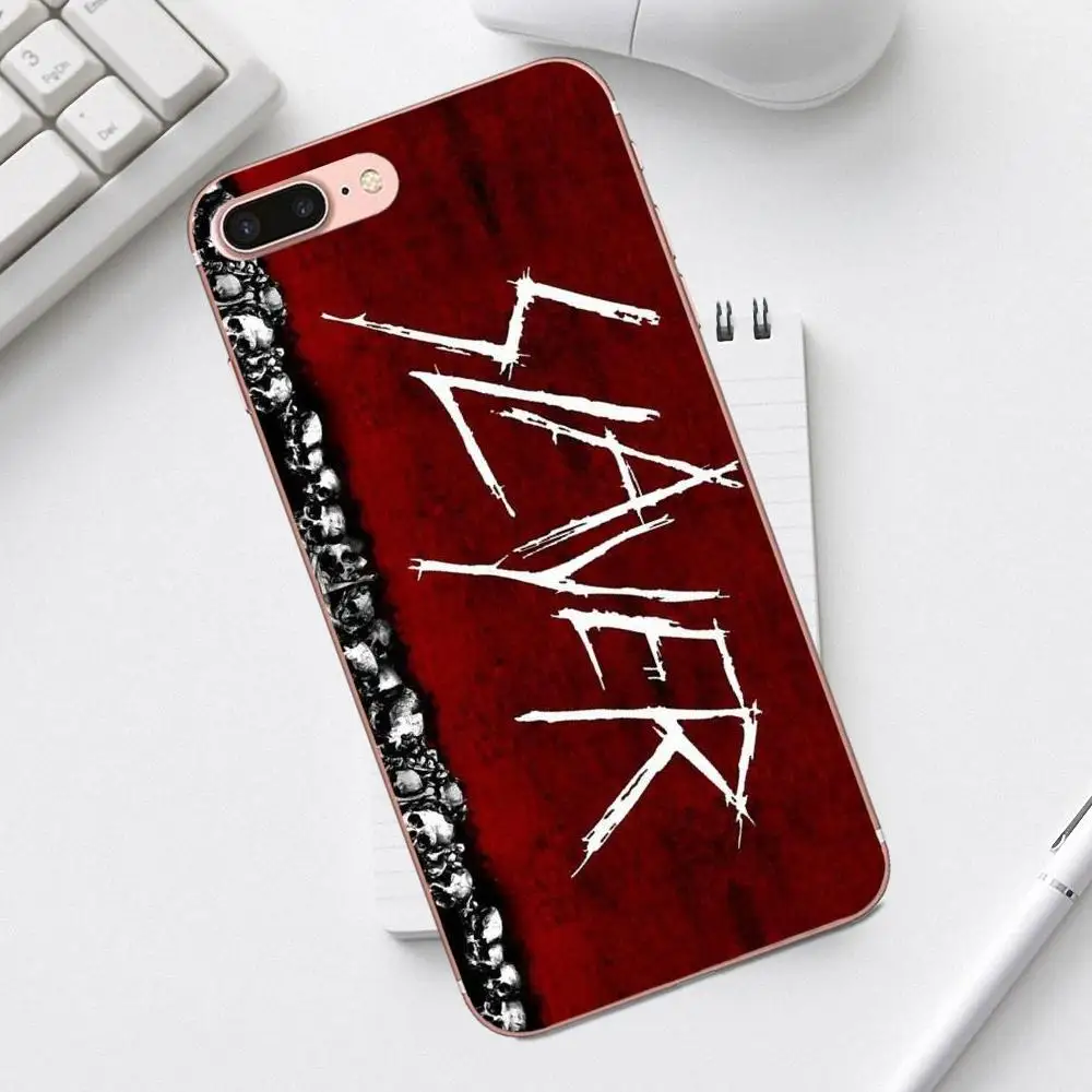 Qdowpz чехол для телефона с рисунком рок группы Slayer iPhone 4 4S 5 5C SE 6 6S 7 8 Plus X XS Max XR Galaxy A3 A5