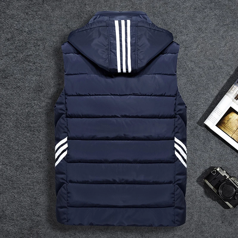 ACTIONCLUB Мужской Хлопковый L 5XL пуховый жилет с капюшоном осень зима мужской теплый