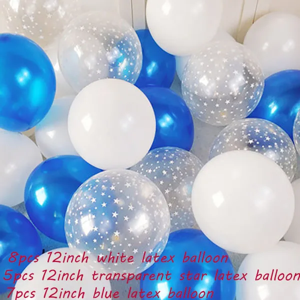 blue white t-star 20 шт. 12-дюймовый чернильно-синий прозрачный латексный шар со звездами с днем рождения 2,2 г розовый белый Гелиевый шар принадлежности для украшения свадебной вечеринки - Цвет: blue white t-star