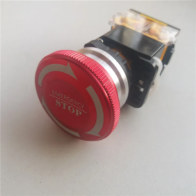 1 шт. 22 мм Металлическая Кнопка аварийной остановки 1ON1NC 250VAC 8A 1NO1NC 2NO2NC большая