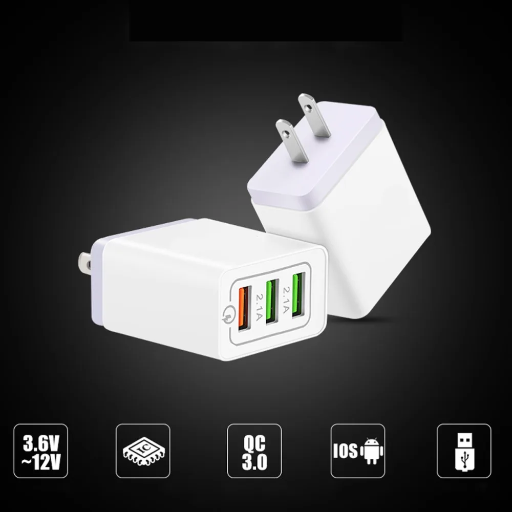 Универсальный мини USB Quick Charge 3 0 5 V 3A для Iphone 7 8 EU нам Подключите мобильный телефон