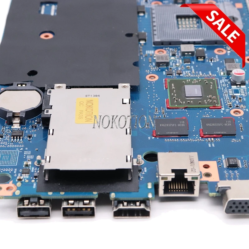 NOKOTION материнская плата для ноутбука HP 4530S 4730S 6050A2465501 670795 001 HM65 чипсет 1 ГБ