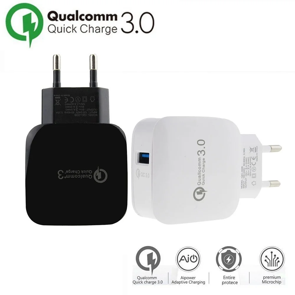 18 Вт Quick Charge 3 0 быстрое зарядное устройство для мобильного телефона включения USB